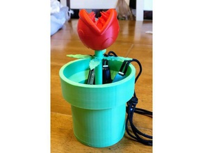 super mario pirana boru anahtarı joy-con askısı tutucu oyuncak oyun aksesuarlar piranha bitki warp 3d print model - Mito3D