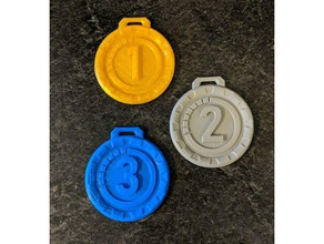 first second third place medals games blue bronze gold minute win silver 3d print model - Mito3D