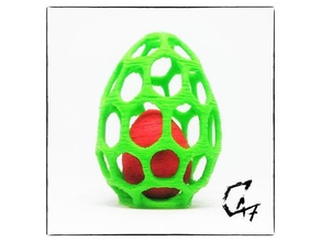 uovo gabbia in due colori, singolo estrusore arredamento c47 pasqua 3d print model - Mito3D