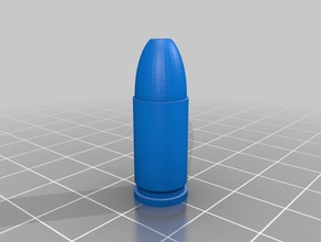 9mm hollowpoint deporte al aire libre 9x19mm bala 3d print model - Mito3D