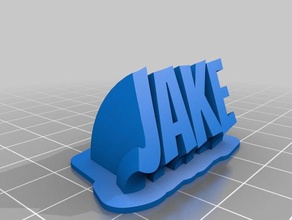 jake blue office customized 3d print model - Mito3D