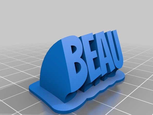 beau verde office personalizado 3D print model - Mito3D