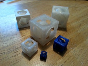 ballinabox esfera preso dentro do cubo imprime lugar 3d impressão testes 3d print model - Mito3D