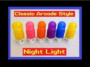 pacman ghost nightlights decor arcade light atari blinky classic game clyde ms pac-man retro sue tissue vintage 3d print model - Mito3D