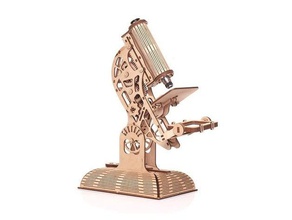 microscope construction toys lasercut plywood 3d print model - Mito3D