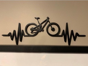 mtb heartbeat signs logos 3d print model - Mito3D