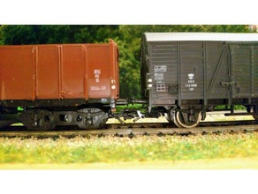 h0 nem coupler adapter old piko 2 axle freight cars short models 3d print model - Mito3D