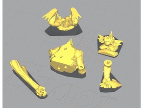 river troll cut pieces games warhammer 3d print model - Mito3D