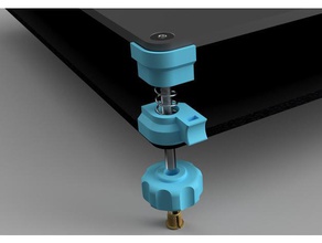 prusa i3 bed adjustment mods 3d printer parts leveling rework 3d print model - Mito3D