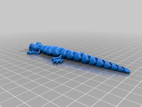 articulada lagarto escala organizada brinquedos jogos 3d print model - Mito3D