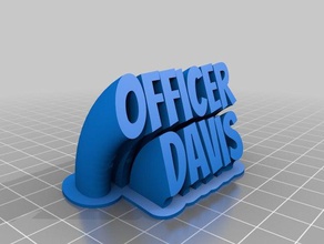 officerdavis personalizzato 3d print model - Mito3D