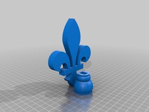 copie mât de drapeau fleur lys du québec à shirtcom 2 3 d l'impression 3d print model - Mito3D