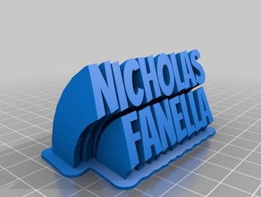 nick Typenschild office angepasst 3d print model - Mito3D