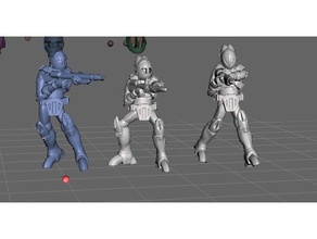 robotech zentraedi production line 3 heavy combat armor team 2 infantry units games rrt wargame 3d print model - Mito3D