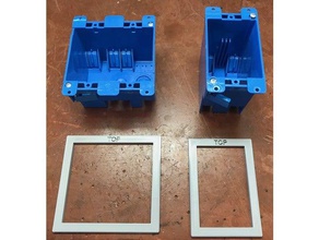 carlon electrical box templates single dual gang electronics outlet wiring 3d print model - Mito3D