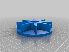 basic impeller 01 parts fluoropolymer gadget kynar nile polymers pvdf tool 3d print model - Mito3D