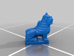 Nepalesische foo Hund Skulptur Skulpturen 3d print model - Mito3D