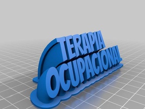 my customized sweeping 2-line name plate4 office 3d print model - Mito3D
