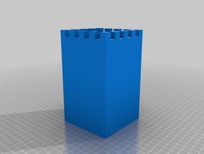 torre castillo convex cuadrada 3d l'impression 3d print model - Mito3D