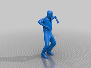 chicken dance male hq people 3d print model - Mito3D