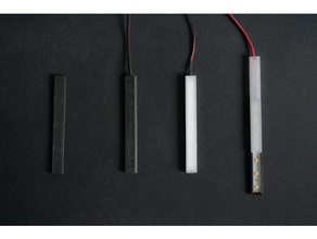 led-strip durumda 3d yazıcı aksesuarlar led tutucu ışık şerit petg slayt şeffaf 3d print model - Mito3D