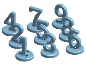dnd enemigo fichas de los indicadores dirección juguete juego accesorios 3d números miniatura token numeradas 3d print model - Mito3D