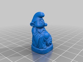 puffo buddha sculture pop-buddha puffi 3d print model - Mito3D