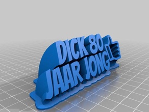 dick 80 office customized 3d print model - Mito3D