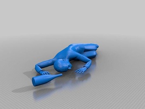 drunk male sleeping hq people ground 3d print model - Mito3D