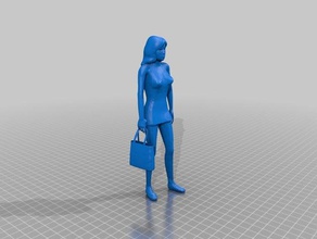 female waiting hq people 3d print model - Mito3D