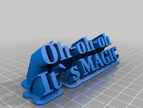 oh, su magia de la oficina personalizado 3d print model - Mito3D