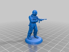 soldado moderno thompson brinquedos jogos munição armas iraque metralhadora soldados a guerra mundial 2 1 ª ww2 3d print model - Mito3D