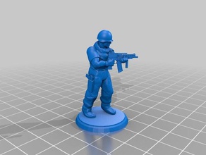 modern soldier smg toys games gunners machine gun soldiers sub war 1 2 world 3d print model - Mito3D