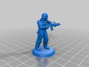 modern soldier assault rifle type 2 toys games attacker gunners guns invader soldiers 3d print model - Mito3D