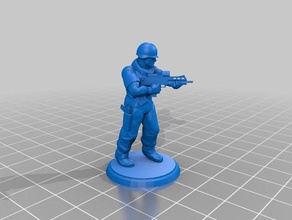 soldado moderno chinês rifle brinquedos jogos atacante invader a guerra 2 mundial de mundo 3d print model - Mito3D