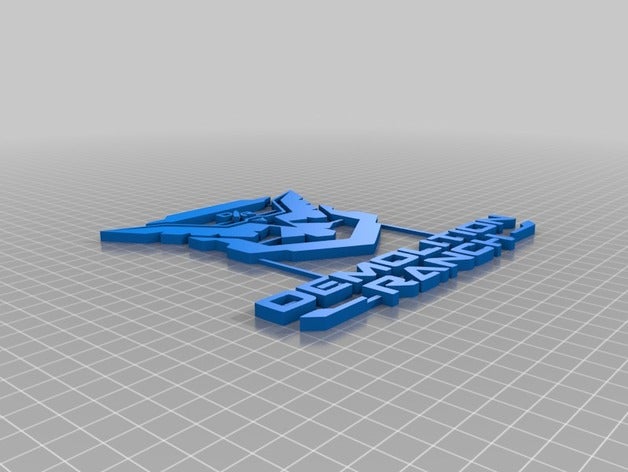 démolition ranch logo décor 3D print model - Mito3D