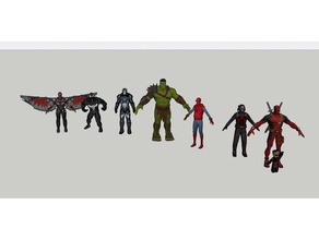 los héroes de marvel 3d la impresión endgame infinito comics 3d print model - Mito3D