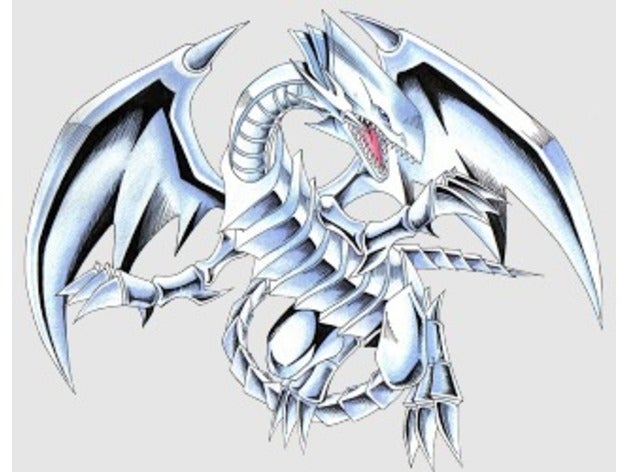 dragonblanc aux yeux bleu 3d l'impression 3D print model - Mito3D