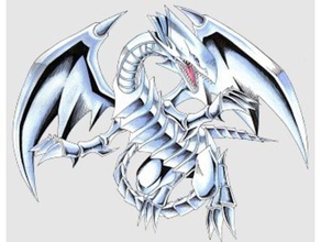 dragonblanc aux yeux bleu 3d stampa 3d print model - Mito3D