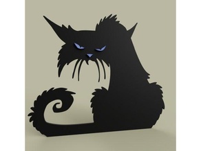 grumpy cat sozinho 2d a arte 2dart Arte de parede grumpycat nsfw 3d print model - Mito3D