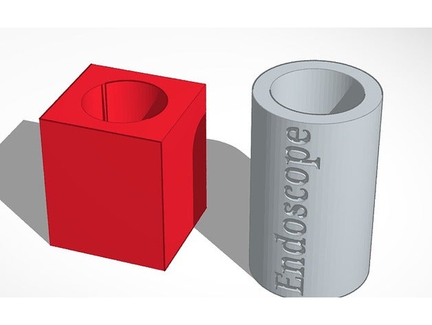 endoscope mount protector cap 8mm dia 3d printing 3D print model - Mito3D