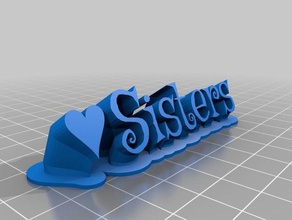 irmãs office personalizado 3d print model - Mito3D