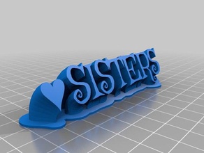 sorelle office personalizzato 3d print model - Mito3D