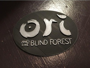 video game plate ori blind forest text games 3d logo controller xbox one 3d print model - Mito3D