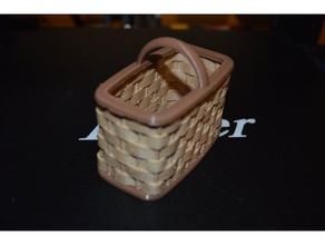 panier basket decor osier wicker 3d print model - Mito3D