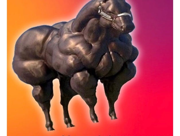 stronk caballo art dank meme gracias a los memes la escultura 3D print model - Mito3D
