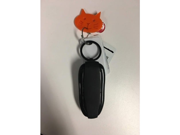 Katze Gesicht Ring 2d Kunst - Zubehör Schlüsselanhänger 3D print model - Mito3D