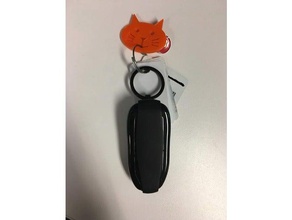 cat face keyring 2d art accessory keychain 3d print model - Mito3D