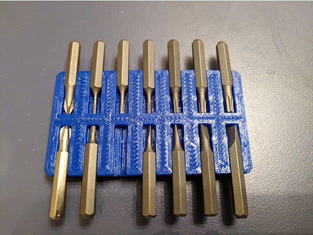 sichtbar 4mm hex bit-Halter tool Inhaber Boxen 3D print model - Mito3D