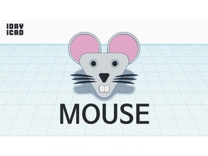 1 ° giorno 1cad mouse animali 1day1cad testa 3d print model - Mito3D